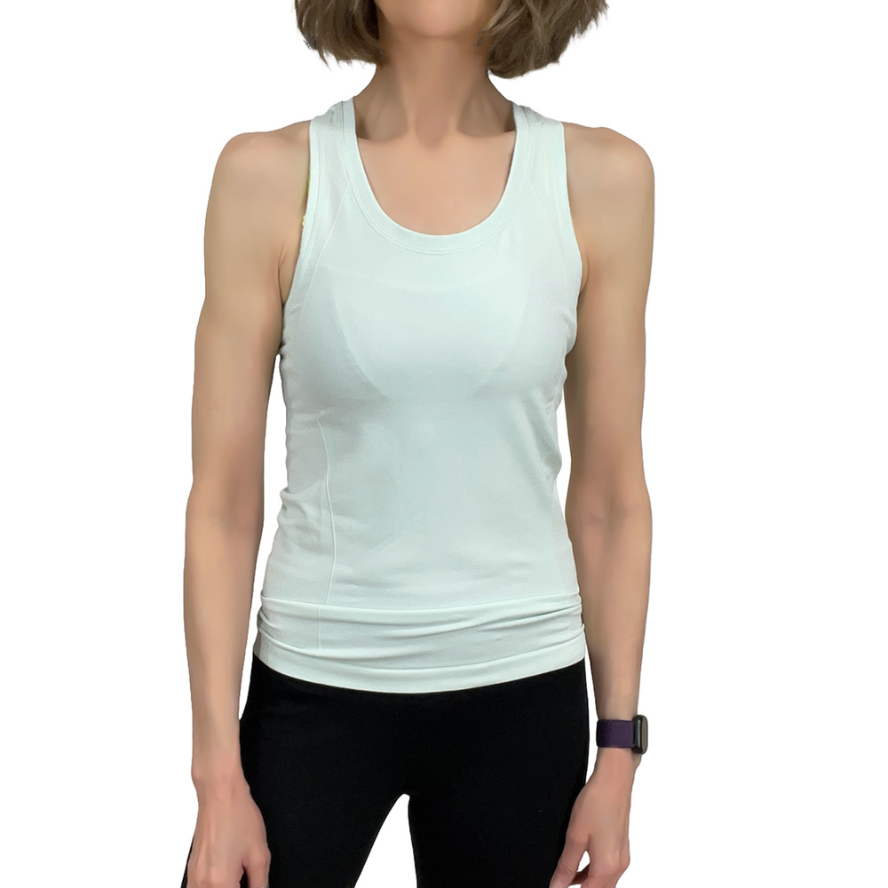 Sweaty Betty Athlete Seamless Workout Tank Top Sz XS 0 2 New Pearl Blue Slim Fit